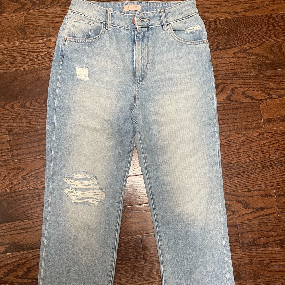 DL high rise straight jeans